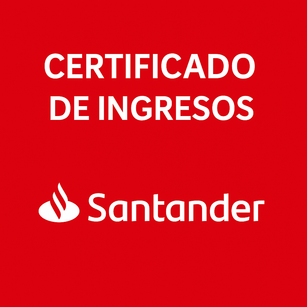 Certificado de Ingresos SANTANDER