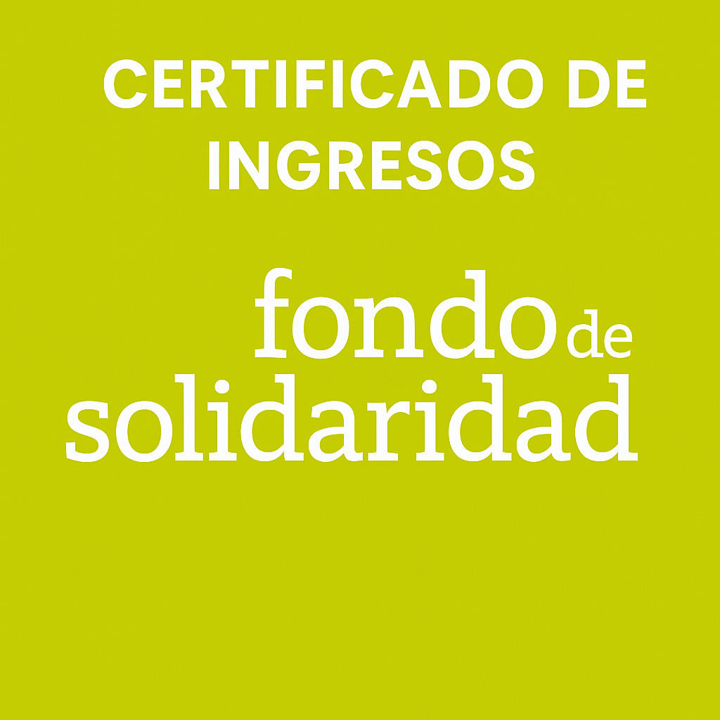 Certificado de Ingresoso FONDO DE SOLIDARIDAD